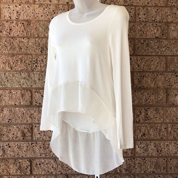 Shine Tops - Shine Juniors High Low Long Sleeve Top EUC | M